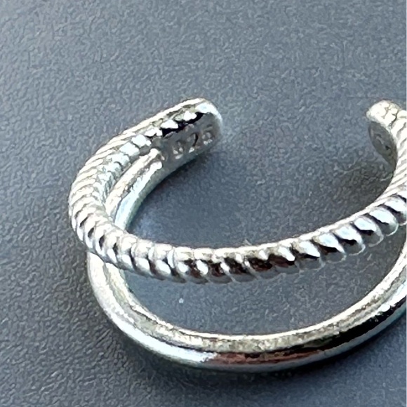 Sterling Silver Two Band Ear Cuff - Picture 4 of 7